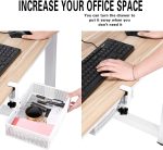 Euyona Mesh Desk Organizer and Clamp-on Swivel Pencil Drawer, Desk Hidden Desk Organizer Extra Sturdy C-Clamp Mount System and Easy to Instal, Home Office Art Supply Storage Box (Black) - Image 2